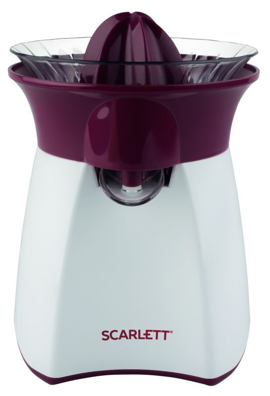 Соковыжималка цитрусовая Scarlett SC-JE50C07 25Вт белый/красный