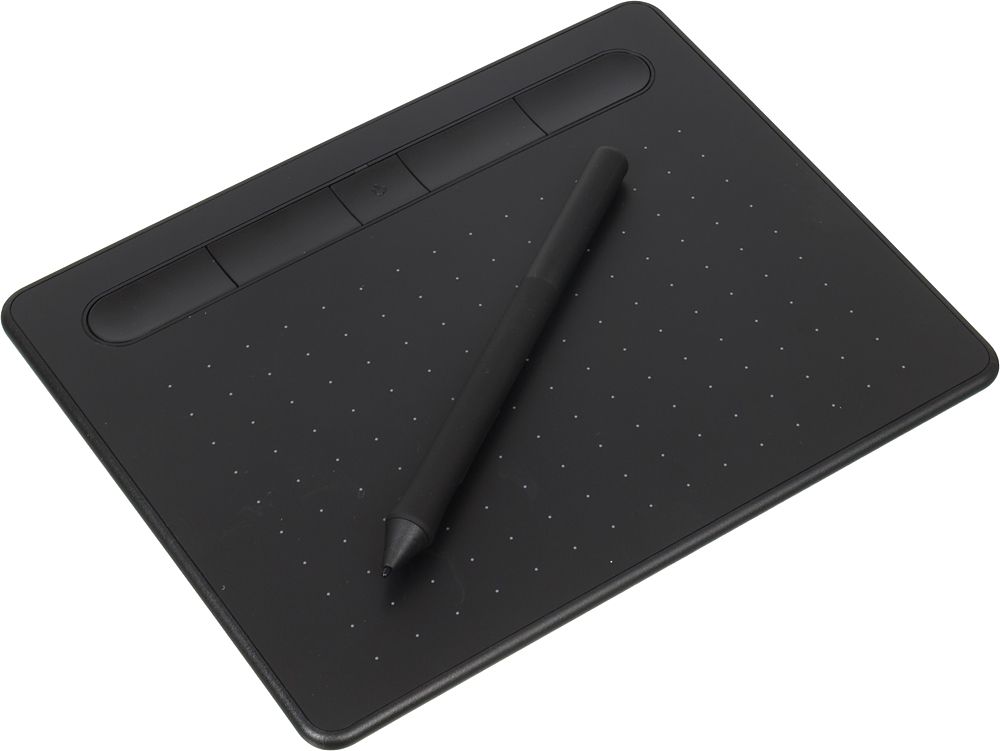 Планшеты для рисования  Неватека Графический планшет Wacom Intuos S Bluetooth Black (CTL-4100WLK-N)