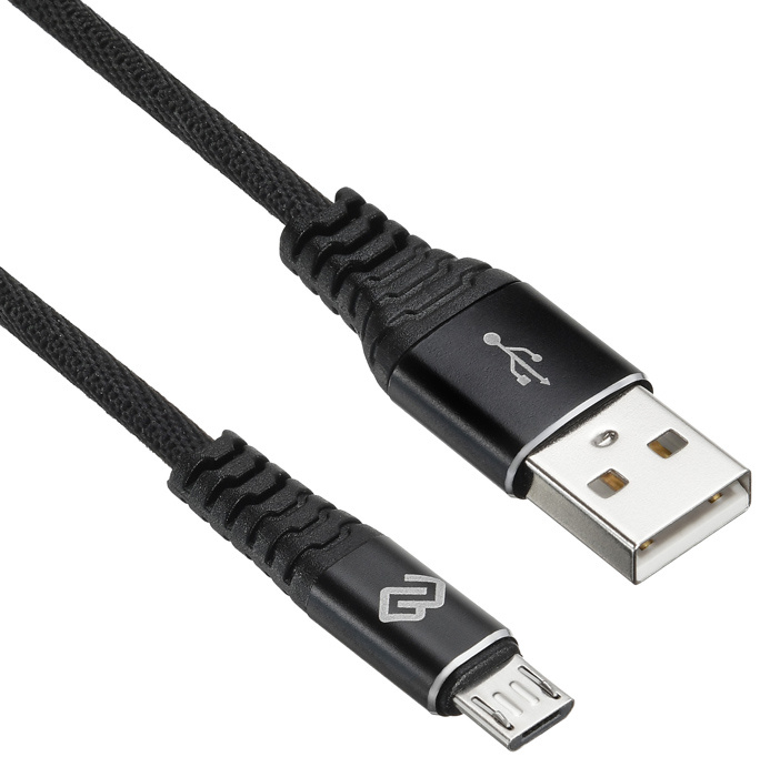   Неватека Кабель Digma MICROUSB-1.2M-BRAIDED-BLK USB (m)-micro USB (m) 1.2м черный