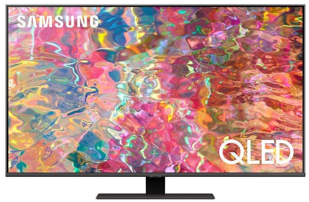 Телевизор QLED Samsung 75" QE75Q80BAUXCE Series 8 черненое серебро 4K Ultra HD 120Hz DVB-T2 DVB-C DVB-S2 WiFi Smart TV (RUS)