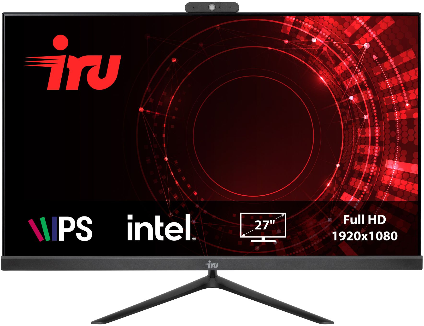 Моноблок IRU Office 27IH5P 27" Full HD i5 11400 (2.6) 16Gb SSD1Tb UHDG 730 Free DOS GbitEth WiFi BT 120W Cam черный 1920x1080