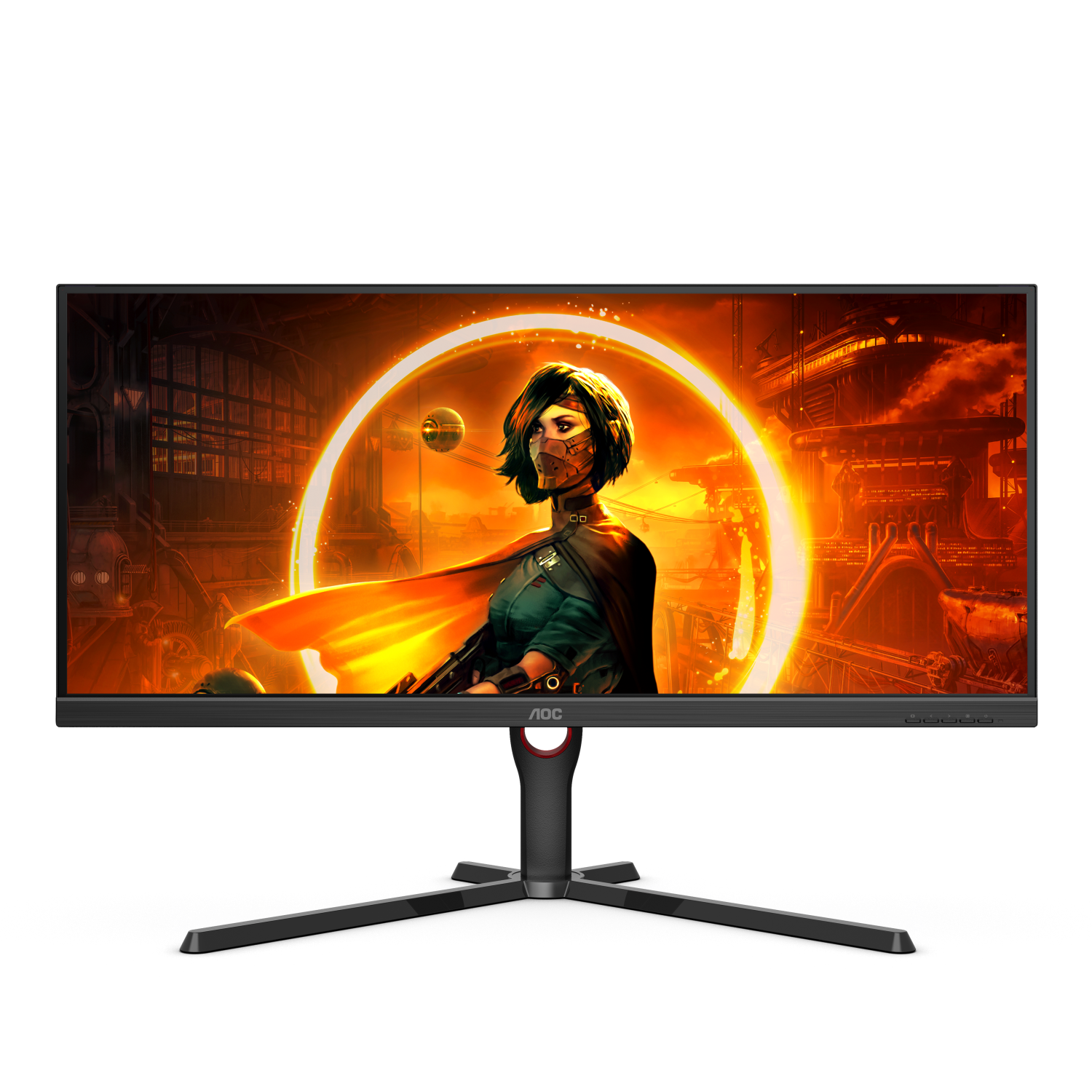 Монитор 34" AOC U34G3XM 3440x1440@144Гц VA LED 16:9 4(1)ms 2*HDMI DP Mega infinity DCR 3000:1 178/178 300cd HAS Tilt Swivel Speakers Black (U34G3XM/EU)