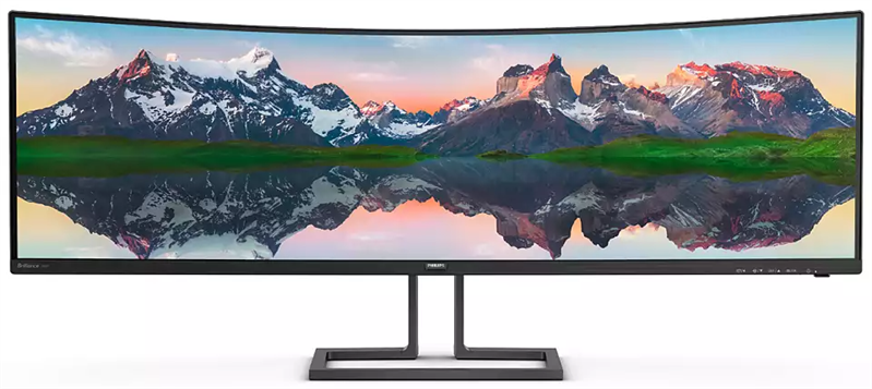 Монитор 49" Philips 498P9Z изогнутый*1800  5120x1440@165Hz VA W-LED 32:9 4ms HDMI DP 4*USB3.2 80M:1 178/178 550cd 3000:1 2*Speakers 5W Tilt HAS Swivel Black (498P9Z/00)