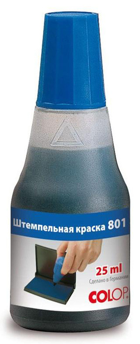 Краска штемпельная Colop 801/25ML оттис.:синий водный/глицериновый 25мл