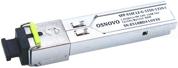 Модуль OSNOVO SFP-S1SC12-G-1550-1310-I