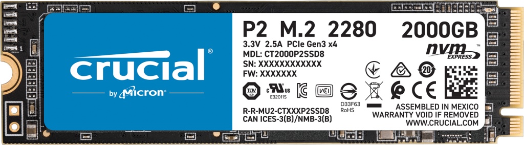 Твердотельный накопитель Crucial CT2000P2SSD8