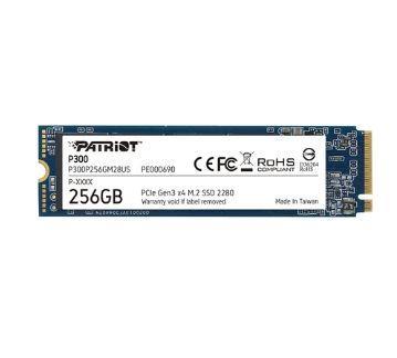 SSD PATRIOT P300 256Гб M.2 Наличие PCIE NVMe 3D NAND Скорость записи 1100 Мб/сек. Скорость чтения 1700 Мб/сек. 3.8 мм TBW 120 Тб P300P256GM28