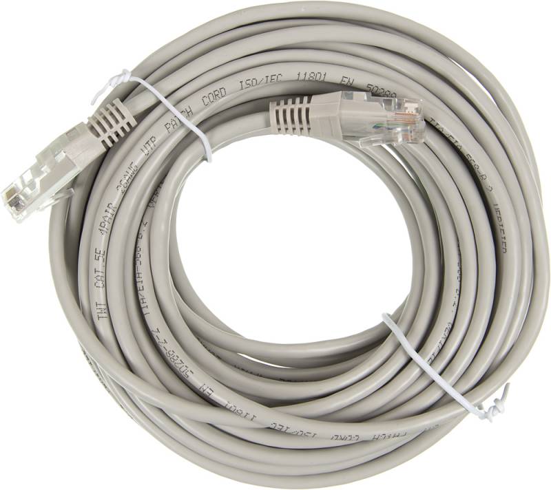 Патч-корд Lanmaster UTP TWT-45-45-10-GY UTP вилка RJ-45-вилка RJ-45 кат.5е 10м серый ПВХ (уп.:1шт)