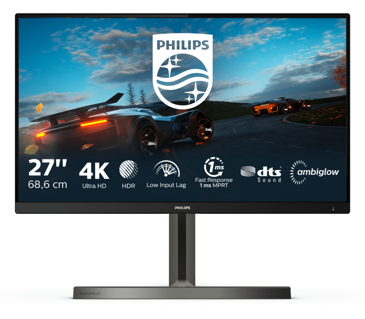 Монитор LCD 27'' [16:9] 3840x2160(UHD 4K) IPS, nonGLARE, 350cd/m2, H178°/V178°, 1000:1, 1.07B, 4ms, 2xHDMI, DP, USB-Hub, Height adj, Tilt, Swivel, Speakers, 3Y, Black