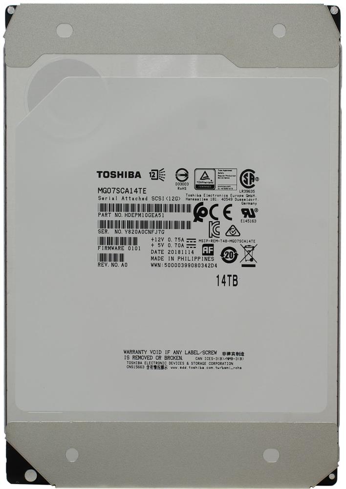 SAS/FC  Неватека Жесткий диск SAS 14TB 7200RPM 12GB/S 256MB MG07SCA14TE TOSHIBA