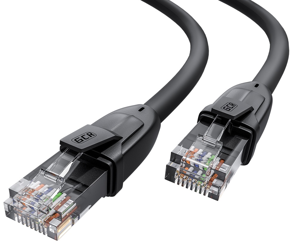 GCR Патч-корд прямой 10.0m UTP кат.6, черный, 24 AWG, литой без фиксатора, ethernet high speed 1 Гбит/с, RJ45, T568B, GCR-52536 Greenconnect RJ45(m) - RJ45(m) Cat. 6 U/UTP PVC 10м (GCR-52536)