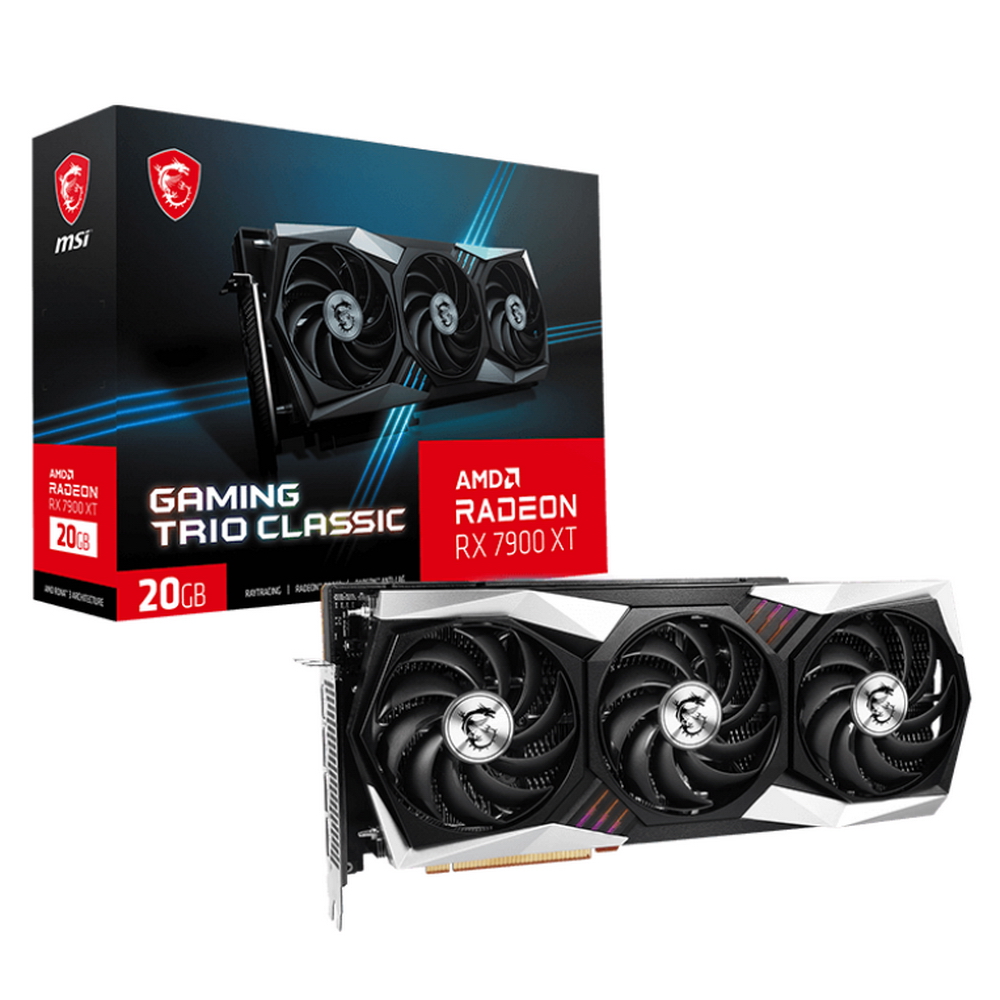 Видеокарта MSI Gaming AMD RX 7900XT 20480 20000 320 RTL [RX 7900 XT GAMING TRIO CLASSIC 20G]