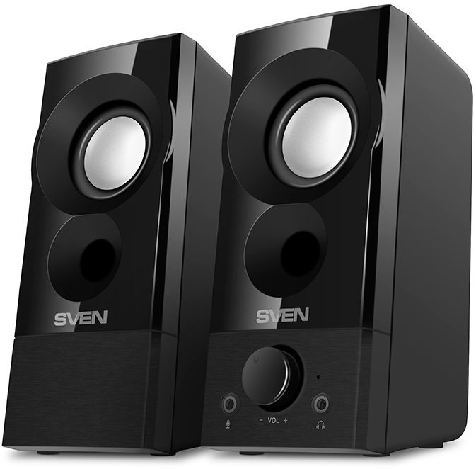 SVEN 357, чёрный, USB, акустическая система 2.0, мощность 2x3 Вт(RMS) SVEN 357 Black (SV-018191)