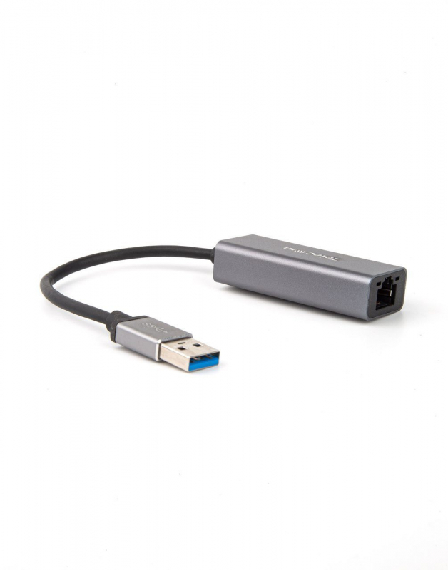 Кабель-переходник USB 3.0 (Am) --> LAN RJ-45 Ethernet 1000 Mbps, Aluminum Shell,Telecom <TU312M> VCOM TU312M