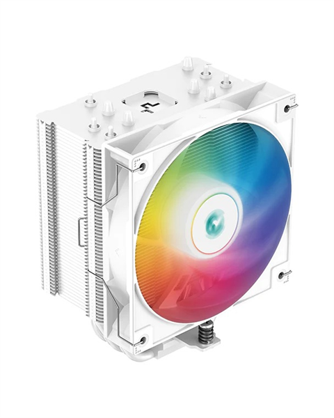 Кулер для процессора DEEPCOOL AG500 WH ARGB LGA1700/1200/115X/AM5/AM4 (12шт/кор, TDP 240W, PWM, ARGB Fan 120mm, 5 тепл. Трубок, Copper Base, белый) RET (AG500 WH ARGB)