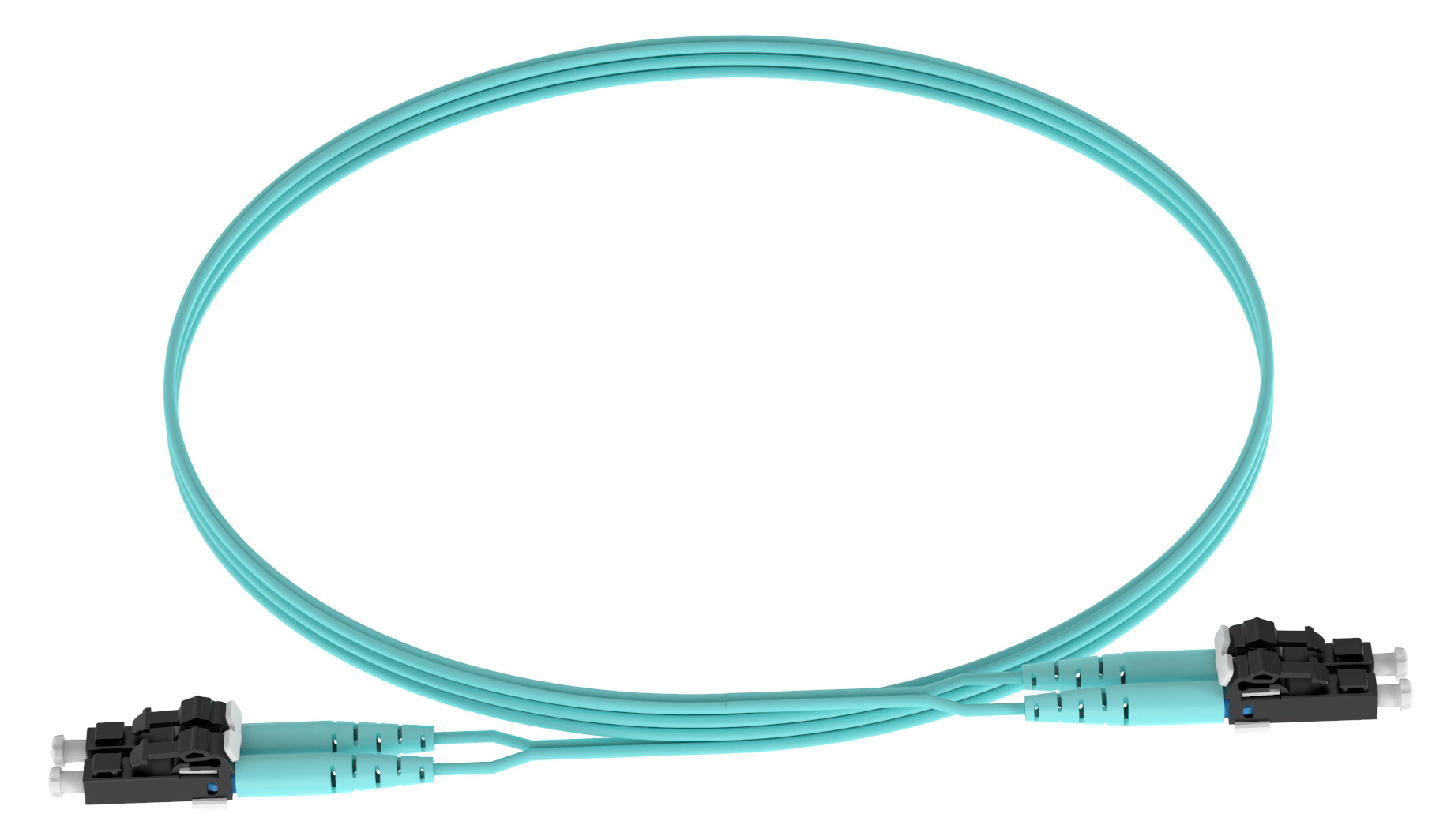 Патч-корд Panduit FX2ELLNLNSNM001 2x50/125 OM3 LC дуплекс-LC дуплекс 1м LSZH аквамарин