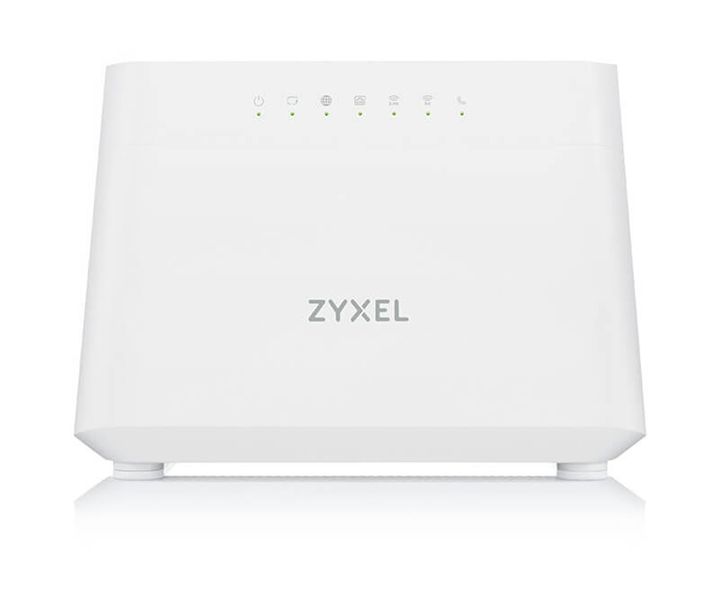 Wi-Fi роутер VDSL2/ADSL2+ Zyxel DX3301-T0, 2xWAN (GE RJ-45 и RJ-11), Annex A, profile 35b, 802.11a/b/g/n/ac/ax (600+1200 Мбит/с), EasyMesh, 4xLAN GE, 2xFXS, 1xUSB2.0 (DX3301-T0-EU01V1F)