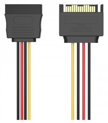 Кабель питания Vention SATA 15 pin M/SATA 15 pin F - 0.3м. Vention KDABY