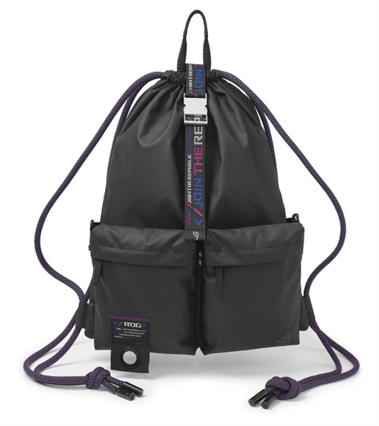 Аксессуары Сумка для ноутбука ASUS BD3700 ROG DRAWSTRING / BD3700 ROG SLASH DRAWSTRING BAGG.15" макс.Плечевой ремень.Полиэстер.Кол внутр отделений -2.Кол внешних отд-4. Черный. (90XB0760-BBD000)