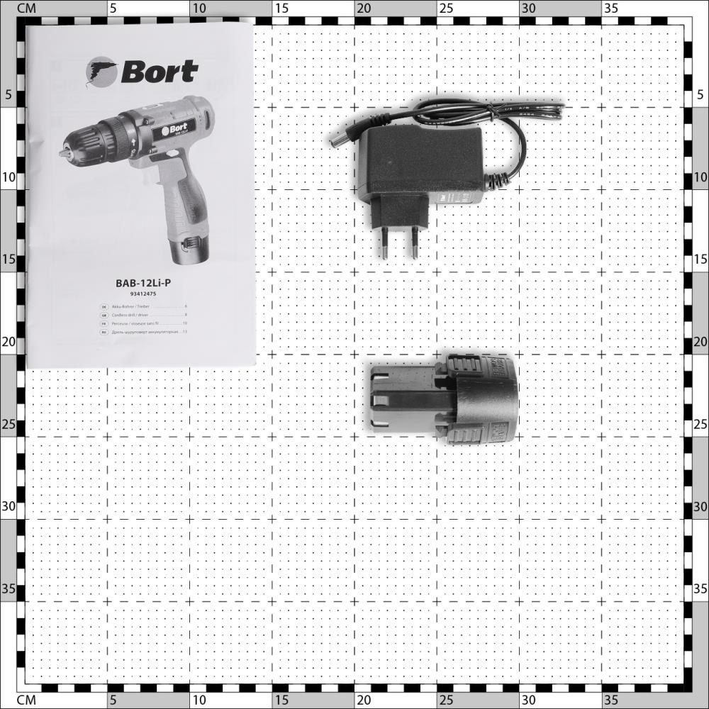  Дрель-шуруповерт Bort BAB-12Li-P 12Вт аккум. патрон:быстрозажимной (кейс в комплекте) (93412475)