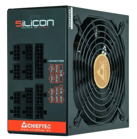 Блок питания Chieftec Silicon SLC-1000C (ATX 2.3, 1000W, 80 PLUS BRONZE, Active PFC, 140mm fan, Full Cable Management) Retail (SLC-1000C)