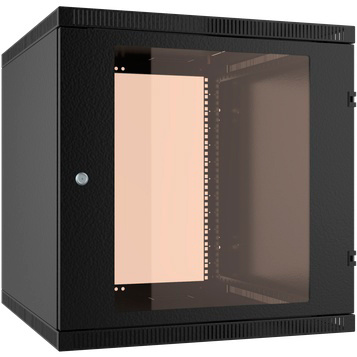 Шкаф коммутационный C3 Solutions WALLBOX LIGHT (NT176973) настенный 12U 600x520мм пер.дв.стекл несъемн.бок.пан. направл.под закл.гайки 55кг черный 470мм 22.5кг 610мм IP20 сталь