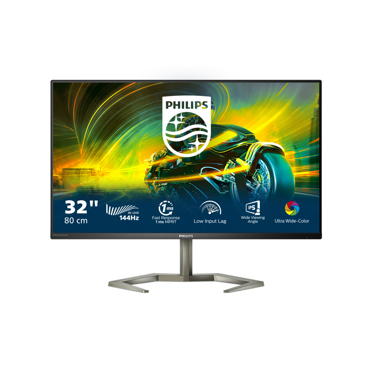 Монитор игровой LCD 31,5" 16:9 3840 x 2160 144 Гц,(UHD 4K) IPS, W-LED, Антиблик, 139,87 PPI, 1,07 млрд. цветов, 30-255 кГц (Г)/48-144 Гц (В), 1 мс, 500  кд/м, 1000:1, 0,181 x 0,181 мм, 178 (Г)/178(В), HDMI 2.1x2, DisplayPort 1.4x2, HDCP 1.4 (HDMI/DP)HDCP