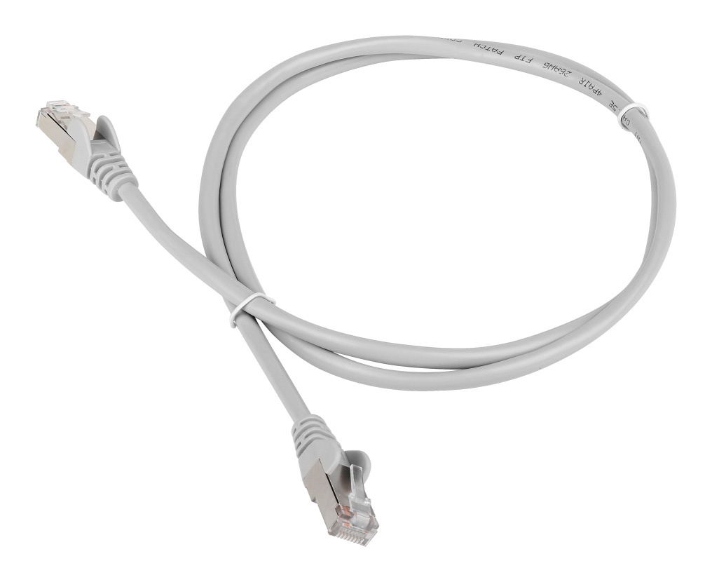 Патч-корды медные  Неватека Патч-корд Lanmaster FTP TWT-45-45-1.0/S6-GY вилка RJ-45-вилка RJ-45 кат.6 1м серый ПВХ (уп.:1шт)