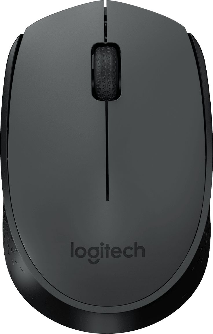 Мышь Logitech M170 черный/темно-серый оптическая (1000dpi) беспроводная USB для ноутбука (2but)