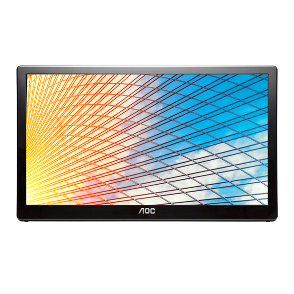 Монитор 15,6" AOC E1659FWU inch 1366x768 60Гц  TN W-LED 16:9 12ms(GtG) USB 3.0 20M:1 500:1 90/60 220cd Tilt-15-30 Pivot Glossy Black (E1659FWU)