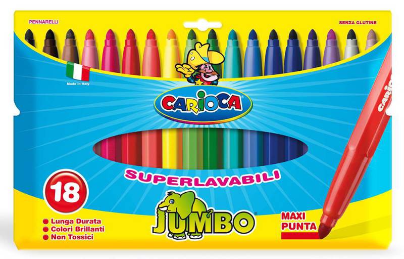 Фломастеры Carioca CARIOCA JUMBO 40566 18цв. блистер