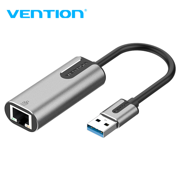 Переходник Vention USB 3.0-A to Gigabit Ethernet Adapter Gray 0.15M Aluminum Alloy Type (CEWHB)