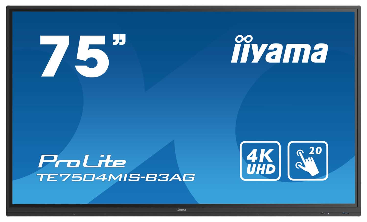 Широкоформатный дисплей (LFD) 75" 75" iiWare9, 20-Points PureTouch-IR Screen, 3840x2160, 4K UHD IPS panel, Full Metal Housing, Fan-less, Speakers