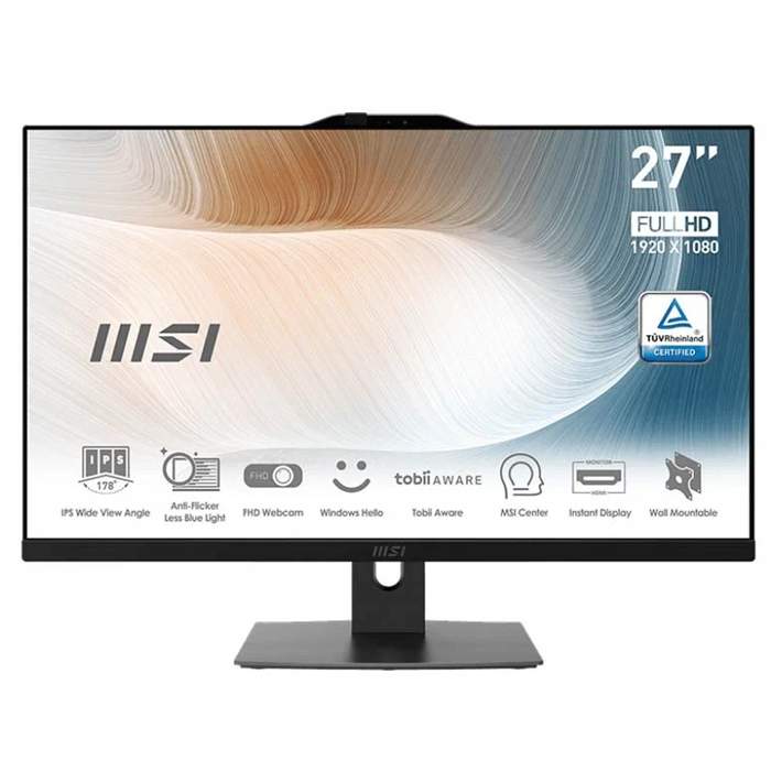 Моноблок MSI All-In-One Modern AM272P 27",HD,Anti-Glare,Non-touch,Core i7-1260P,2.1GHz,120W,M.2 1*512GB,16GB(8GB*2),802.11 AX&BT 5,2,1y,Win11Pro(MS-AF82) (9S6-AF8211-230)