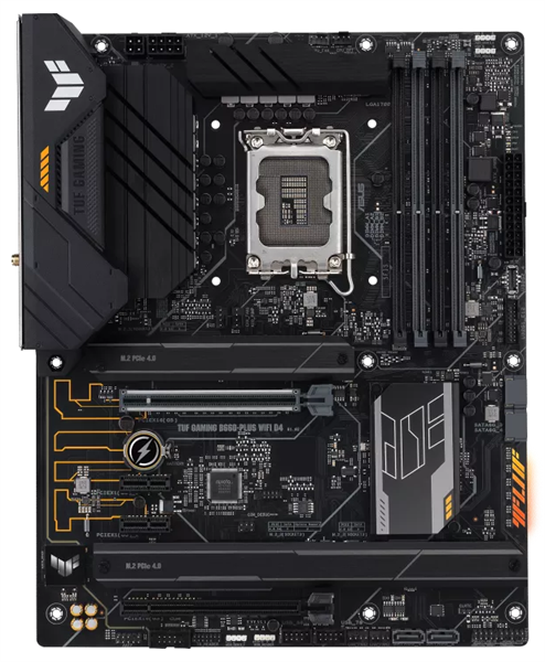 Материнские платы Материнская плата ASUS TUF GAMING B660-PLUS WIFI D4, LGA1700, B660, 4*DDR4, HDMI+DP, CrossFireX, SATA3 + RAID, Audio, Gb LAN, USB 3.2*8, USB 2.0*4, COM*1 header (w/o cable), ATX ; 90MB1920-M0EAY0 (TUF GAMING B660-PLUS WIFI D4)