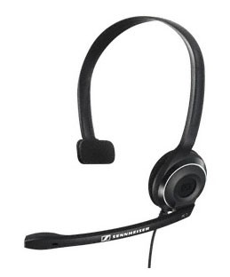 Наушники с микрофоном Sennheiser PC 7 черный 2м накладные USB оголовье (504196)