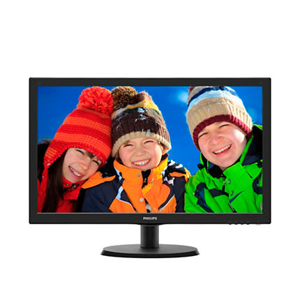 Монитор 21,5" Philips  223V5LSB 1920x1080 TN LED 16:9 5ms VGA 10M:1 170/160 250cd Glossy-Black (223V5LSB/62)