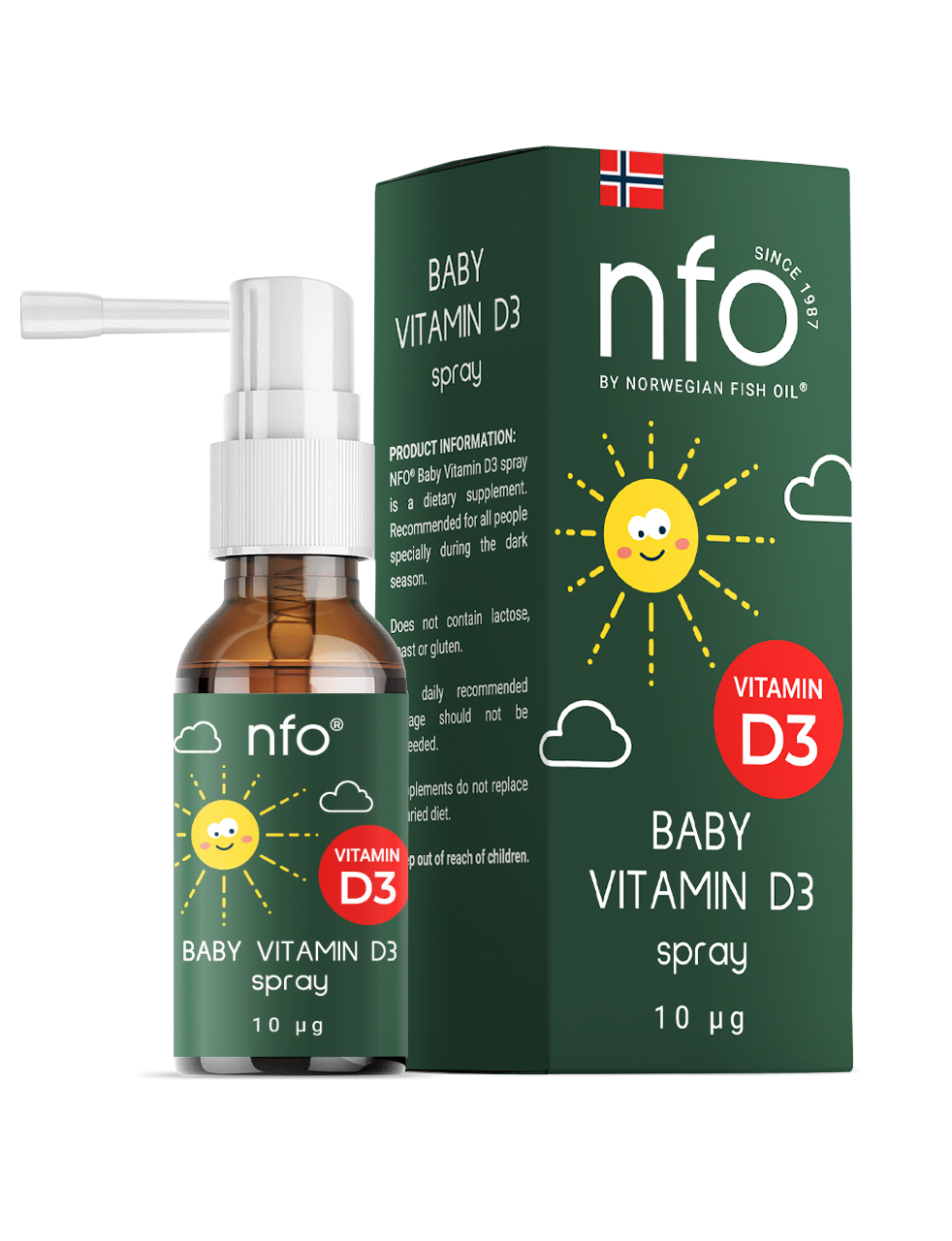   Norwegian Fish Oil NFO® Витамин D3 Бейби Спрей