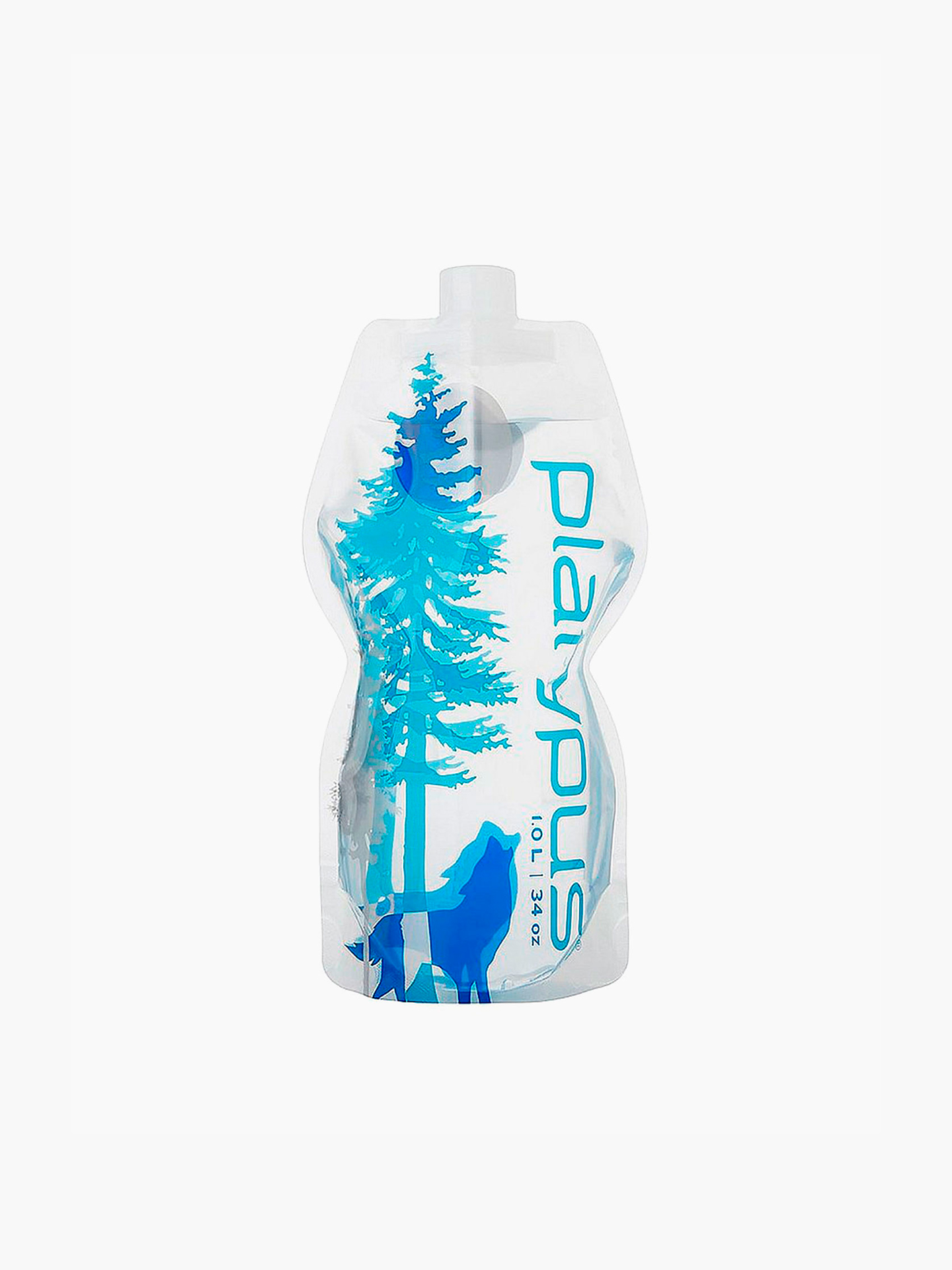Снаряжение в поход Фляга Platypus Softbottle (стандартная крышка) 1L голубой 1л