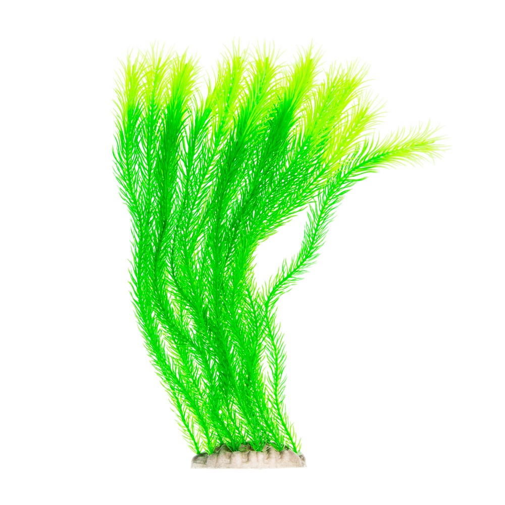 Пластиковые растения  Четыре Лапы AquaFantasy Декорация для аквариума растение зеленое, 10x8x40см