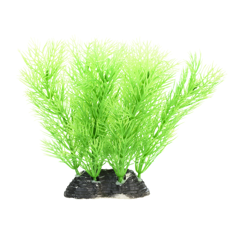 Пластиковые растения  Четыре Лапы AquaFantasy Растение зеленое 6*5*10см