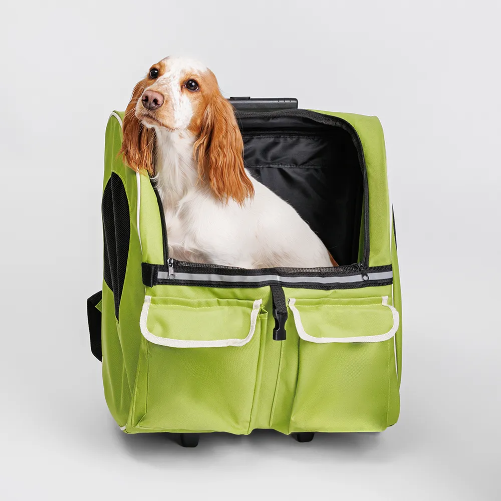 Rurri Сумка-рюкзак на колесиках 3 в 1 для кошек и собак мелкого размера, 43х31х43-106 см