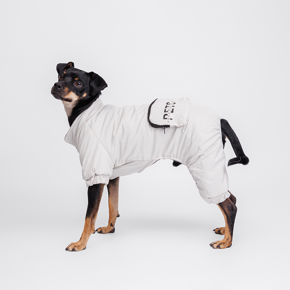 Petmax Комбинезон с кармашком для собак, L, серый