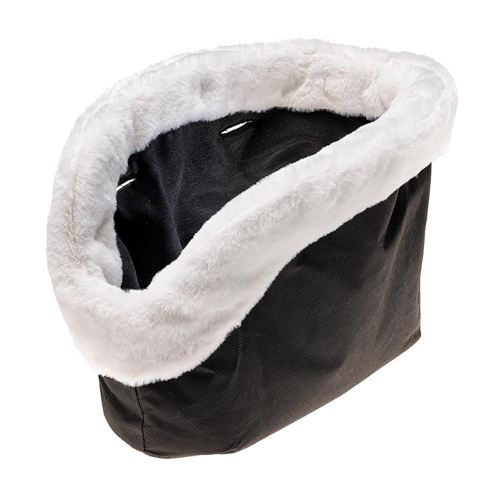   Четыре Лапы Ferplast Чехол для сумки-переноски с мехом для собак мелкого размера With-Me, 21,5x43,5x27 см, черно-белый