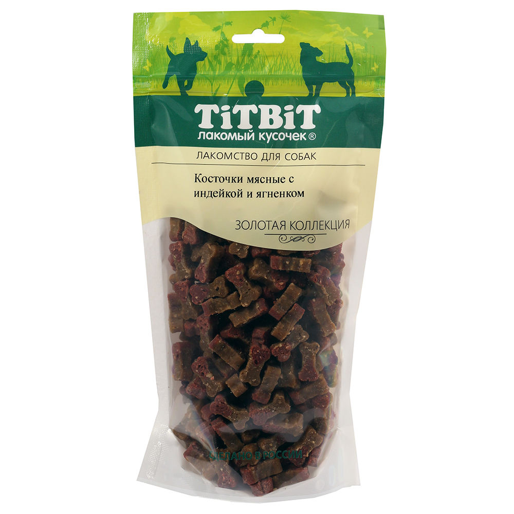 TiTBiT Лакомство Косточки мясные с индейкой и ягненком (370 гр.) для собак