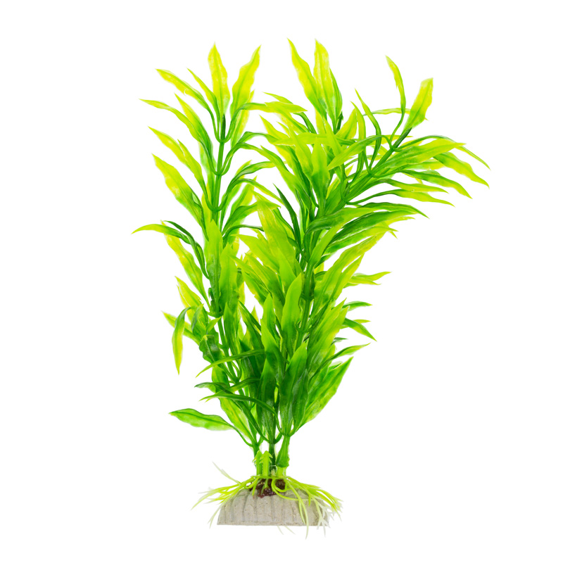 Пластиковые растения AquaFantasy Растение с листьями зеленое 20см