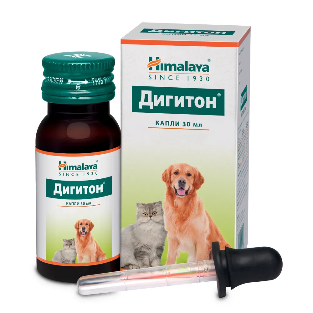  Нimalaya Дигитон капли для профилактики и лечения нарушений пищеварения у собак и кошек 30 мл