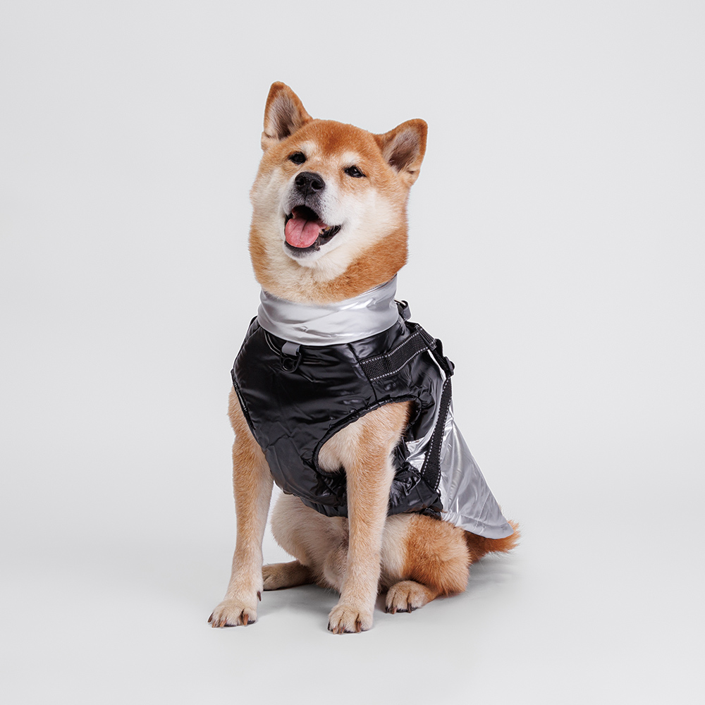 Rungo Куртка-жилетка со шлейкой для собак, 2XL, серебряная