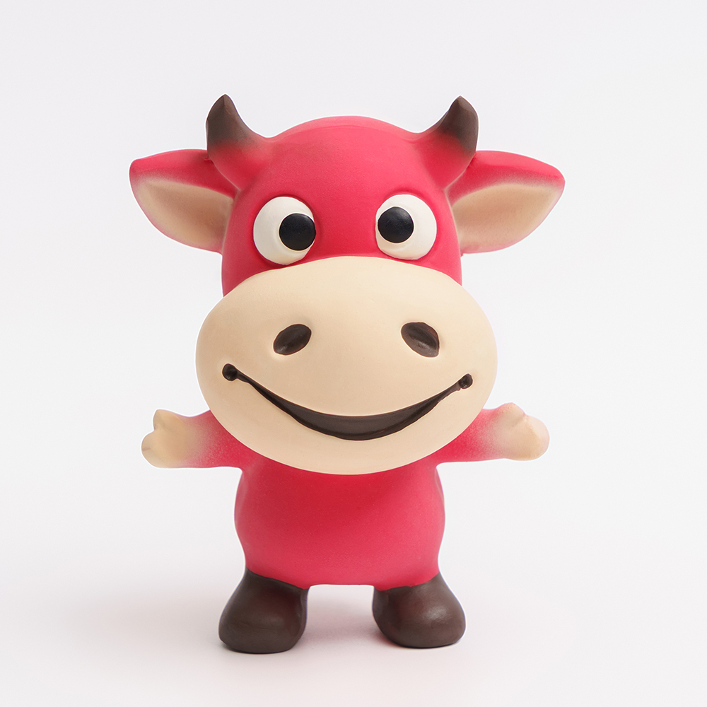 В форме животных Rurri Игрушка из латекса для собак Бык, 10,5х8х6,5 см