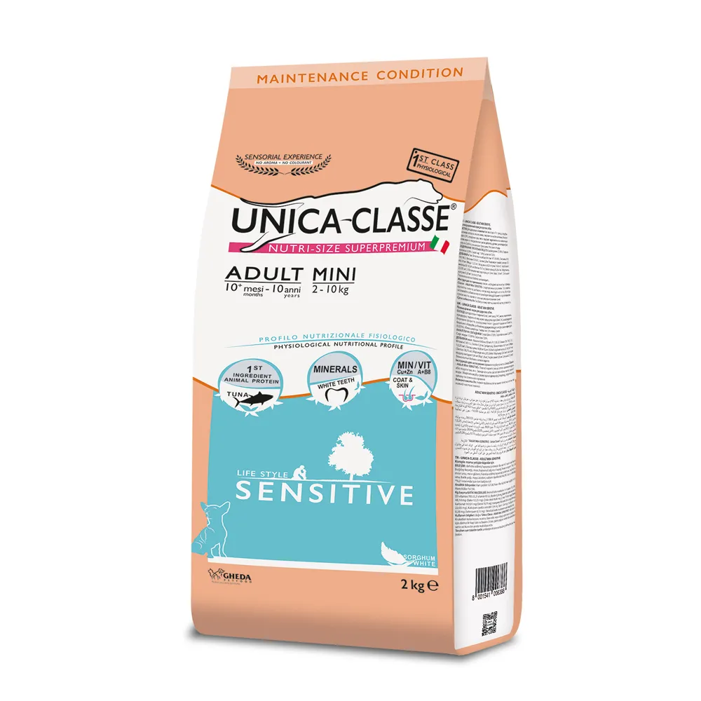 UNICA Classe Adult Mini Sensitive Сухой корм для собак мелких пород, с тунцом, 2 кг